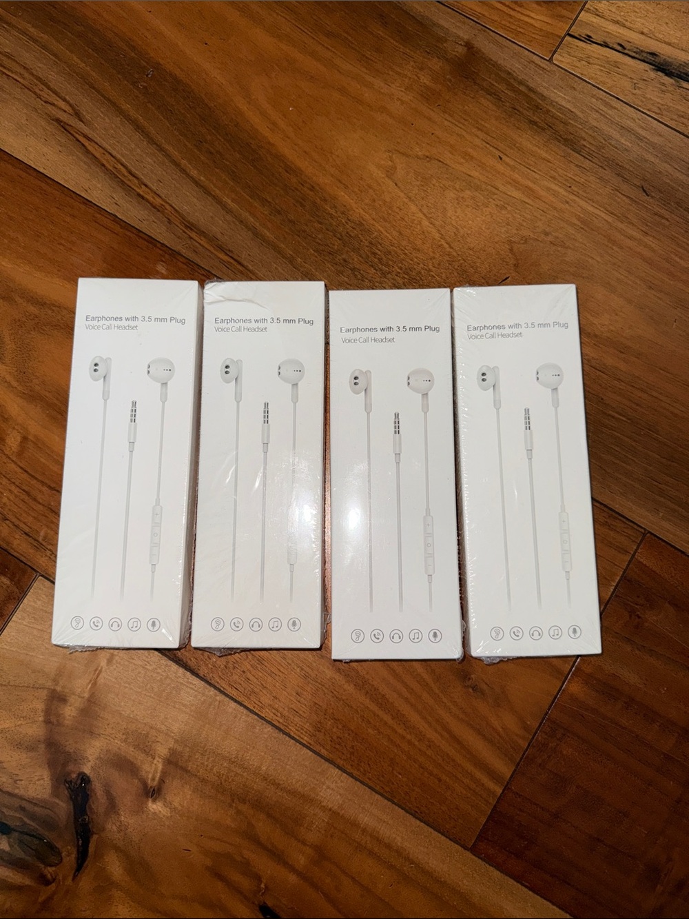 White 3.5mm Earphones with Inline Mic - Comfortable Wired Headset